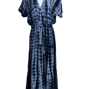 Knox Rose Blue Tie-Dye Maxi Dress
